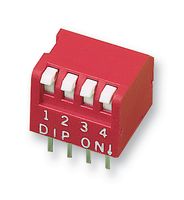 MCNDP-04V - DIP Switch, 4-Pole, SPST-NO, 24V DC, Piano Key