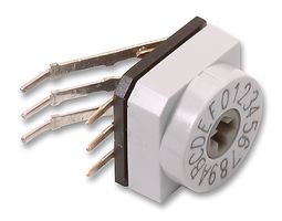 PT65703L508 - 16 Pole Rotary Coded Hexadecimal Switch, 24V DC, 400mA