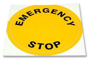 A01YL1 - Emergency Stop Yellow Label