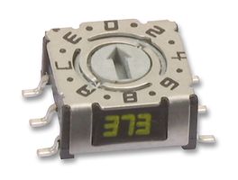 P36S103 - 16 Pole Rotary Hexadecimal Coded Switch, SMD, 24V DC, 400mA
