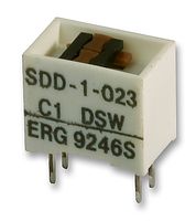 SDD-1-023 - DIP / SIP Switch, 1 Circuits, Slide, Through Hole, DPST, 100 V, 1 A