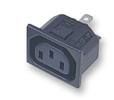 PX0695/15/63 - IEC C13 Outlet (F), Snap Fit Black