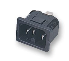 PX0595/15/63 - IEC C16 Inlet, Snap Fit, Black