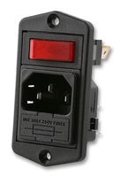 BVA01/Z0000/02 - Inlet, IEC, SP, Red, Illuminated