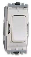K4910WHI - Grid Plus Push to Make Switch, 20A DP 1 Way , White