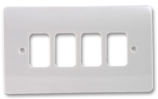 K3634WHI - Grid Plus 2 Gang 4 Module Front Plate
