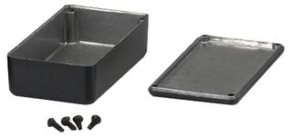1590DDBK - Aluminium Enclosure, 120x37x188, Black, IP54