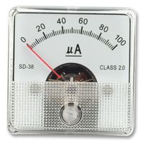 SD-38/0-100UA - Analogue Panel Meter, DC Current 0uA to 100uA