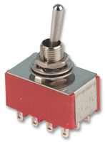 1M43T1B5M1QE - Switch, Solder Tag, 4PDT, On-Off-On
