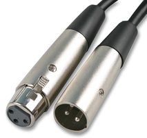 G113AA - 3 Pin XLR Male to Female Microphone Extension Lead, 20m Black