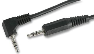 PSG00056 - 3.5mm Stereo Jack Plug to Right Angled Plug Lead, 2m Black