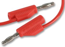 JR9235-0.5M RED-ROHS - Red 4mm Banana Plug to Plug Test Lead - 0.5m