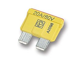 166.7000.5202 - ATO Blade Fuse, Time Delay, 19mm x 5mm x 13.2mm, 80V, 20A