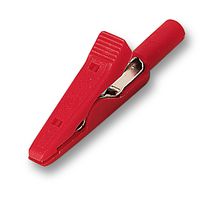 MA1 RED - 8A 2mm Crocodile Clips - Red Pack of 5