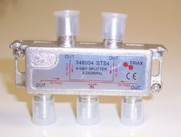 344004 - TSS-SAT 4 Way Satellite Splitter, 5-2400MHz