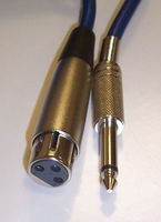 G113E - 3 Pin XLR Socket to 6.35mm (1/4") Mono Jack Plug Lead, 6m Black