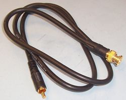 PSG00554 - BNC to Phono (RCA) Male to Male Lead, 1m Black