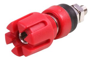 CL159719 - 4mm Red Heavy Duty 30A Binding Post, Panel Mount, Solder Termination