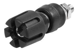 CL159709 - 4mm Black Heavy Duty 30A Binding Post, Panel Mount, Solder Termination