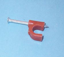 PP01631 - Coaxial Cable Clips, 6-7mm, Brown, Pack of 100