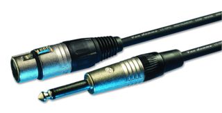 101-014F - Neutrik 6.35mm (1/4") Mono Jack Plug to 3 Pin XLR Socket Lead, 3m Black