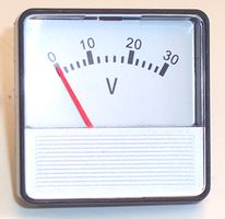 SD506/0-30V - Analogue Panel Meter, DC Voltage 0V to 30V, Moving Iron