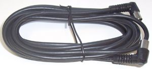 JR9009A/4M BLACK-ROHS - TV Aerial Lead, 90 Degree Coax Plug to 90 Degree Coax Plug, 4m Black
