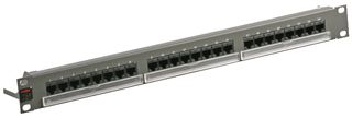 PID-00058 - 24-Port RJ45 System 100 Patch Panel, Graphite Grey