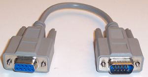 AD-425 - 9-Pin D Female to 15-Pin Hi-D D Male Monitor/VGA Adaptor