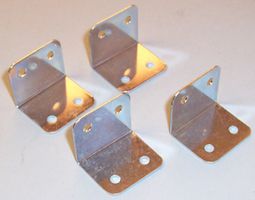 B1925 - 4 Hole Brace Tight Radius PennBrite Corner Brackets, 4 Pack