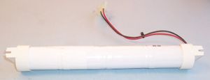 14-027 - 4.8V 4Ah Ni-Cd Emergency Lighting 4x D Battery Pack - White Double End Caps