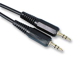 PSG00057 - 3.5mm Stereo Jack Plug to Plug Lead with Gold Plated Connectors, 1m Black