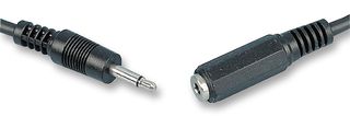 PSG00101 - 3.5mm Mono Jack Socket to Plug Lead, 1.2m Black
