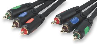 PSG00271 - 3x Phono (RCA) Male to 3x Phono Male Lead, 1.5m Black