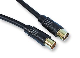 PSG00606 - TV Aerial Coaxial Lead, Male to Female, 10m Black