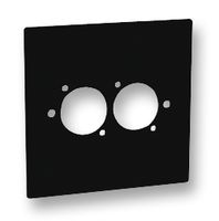 82511-20 - 1-Gang Dual XLR / Speakon / RJ45 Wall Plate Black - Plain