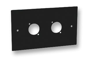 83511-20 - 2-Gang Dual XLR / Speakon / RJ45 Wall Plate Black - Plain