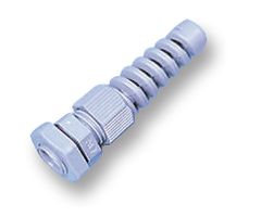 50009PABSLNC - Cable Gland with Spiral Strain Relief, IP68, PG9 8mm Grey