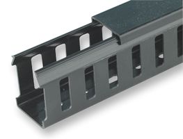 0845 0066 010 - Slotted Trunking, 38mm x 50mm x 2m (HxWxL), Black