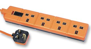 EXS13/42 ORANGE - Heavy Duty 4 Way Extension Lead, 13A Fused 2m Orange