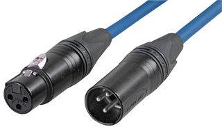 CABLE 3M BLUE - Nickel Plated XLR Plug to Socket Lead, 3m Blue