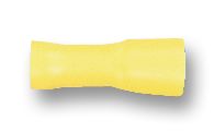 FDFD5-250. - Yellow 6.3mm Fully Insulated Female Push On Crimp Terminal, 100 Pack