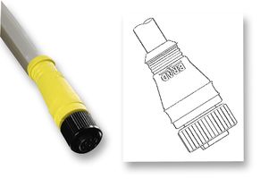 120006-0015 - Sensor Cable, BRAD Micro Change, M12 Plug to Free End, 4 Positions, 5m