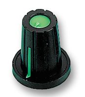 CP-WB-D-4 - 17mm Instrument Knob with Green Insert, D Shaft