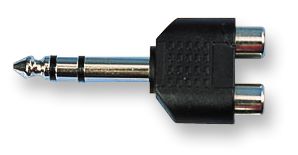 PSG01798 - Adaptor, 2x Phono Socket to 6.35mm Plug Stereo