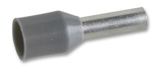 E2508-GREY - Ferrule, Insulated, 2.5mm, 100 Pack