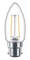 929001815692 - 2W CorePro Filament LED Candle Bulb B35, BC/B22, 2700K, 250lm