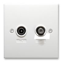SW710US - Diplexed UHF SAT Screened Wall Plate