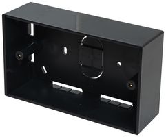 3L45G2BK - 2 Gang 45mm Surface Back Box, Black