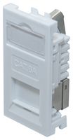 SGJKKDWH - Low Profile Cat6A RJ45 Euro Outlet, White